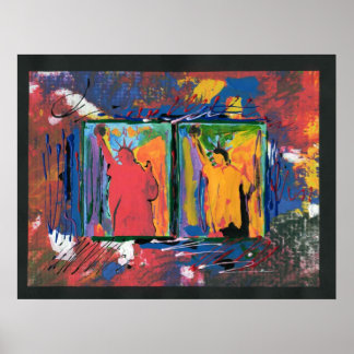 Poster Coloração aquosa moderna 2 Estátua da liberdade