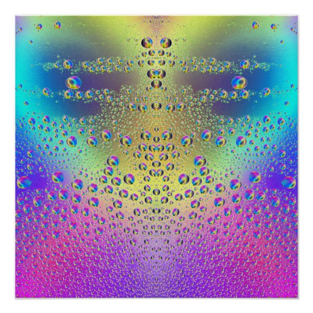 Pôster Coloração das gotas de chuva (Frente)