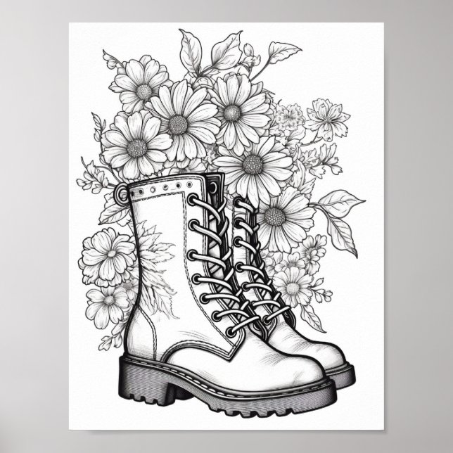 Poster Coloração de Adultos de outono/outono (Frente)