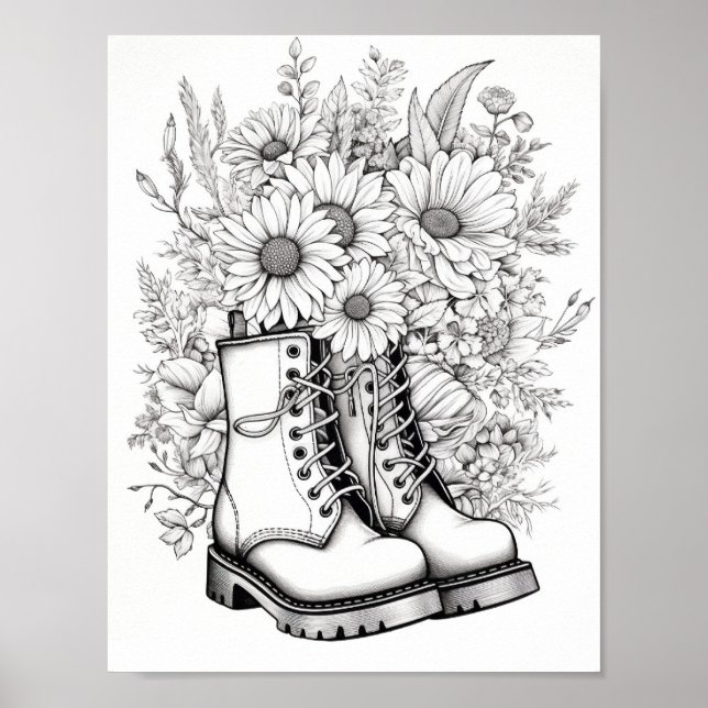 Poster Coloração de Adultos de outono/outono (Frente)