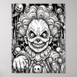 Poster Coloração de Adultos do Dia das Bruxas