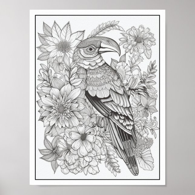 Poster Coloração do Adulto Inspiracional/de Mentidão (Frente)