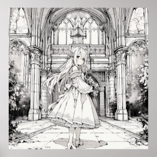 Poster Coloração Gothic Lolita