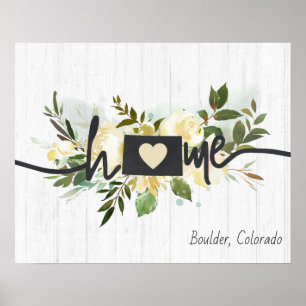 Poster Colorado Estado Personalizado Sua Cidade Natal Rús