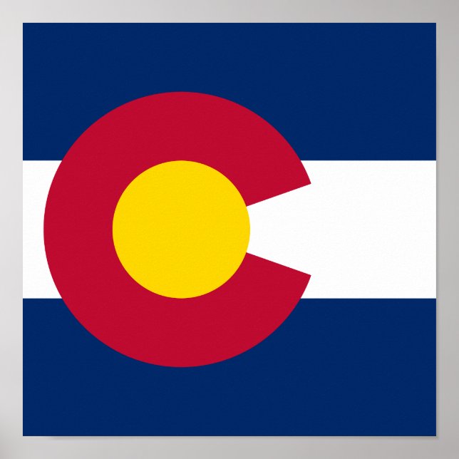 Poster Colorado Flag The Centennial State (Frente)