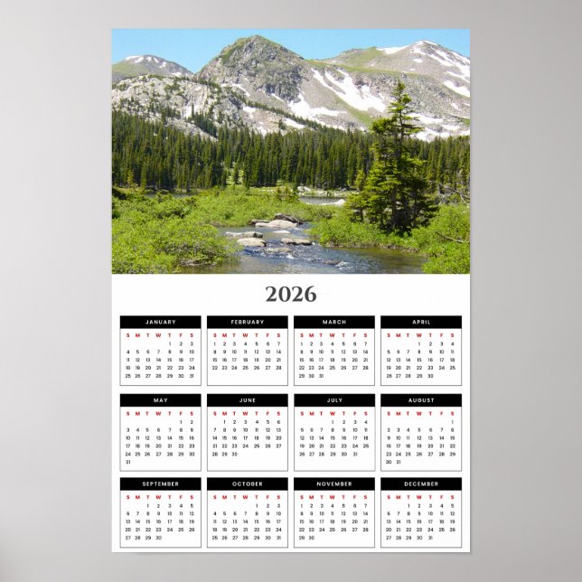 Poster Colorado High Country Splendor 2026 Calendar (Frente)