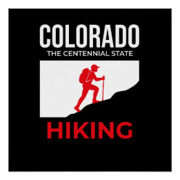 Pôster Colorado Hiking – The Centennial State USA