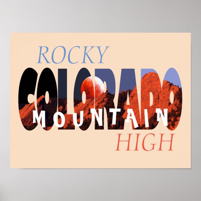 Poster Colorado - Montanha Rocky High (Frente)
