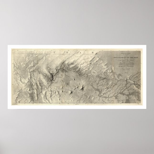 Poster Colorado River Map 1858 (Frente)