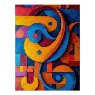 Pôster Colorcubo 5 Poster de Cubismo Colorido