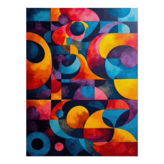 Pôster Colorcubo 6 Poster de Cubismo Colorido