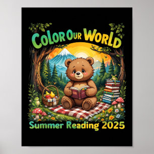 Poster Colore nosso Programa de Leitura do Verão de 2025 