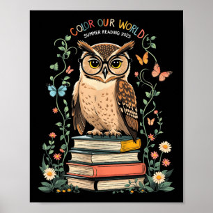 Poster Colore o nosso Programa Mundial de Leitura do Verã