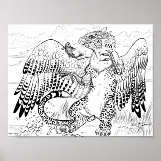 Poster Colore Seu Próprio Leopardo De Pesca Griffin