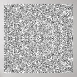 Poster Colore seu próprio Mandala!