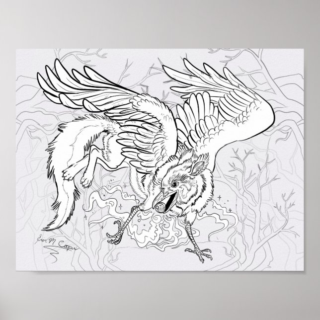 Poster Colore seu próprio Raven Griffin (Frente)