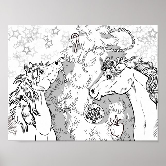 Poster Colore seus próprios Pôs de Natal (Frente)