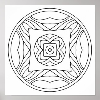 Poster Colore sua própria mandala