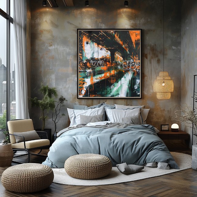 Pôster Colores Urbanos: Grafiti Nocturno (Criador carregado)