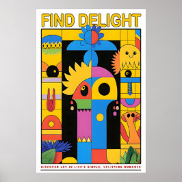 Poster Colorful Abstract Art Print Modern Geometric Home