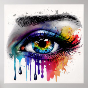 Poster Colorful Abstract Eye