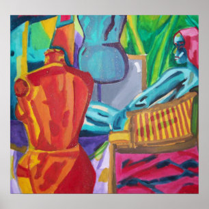 Pôster Colorful Abstract Model