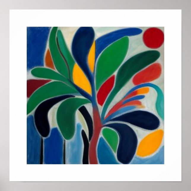 Poster Colorful Abstract Palm Tree (Frente)