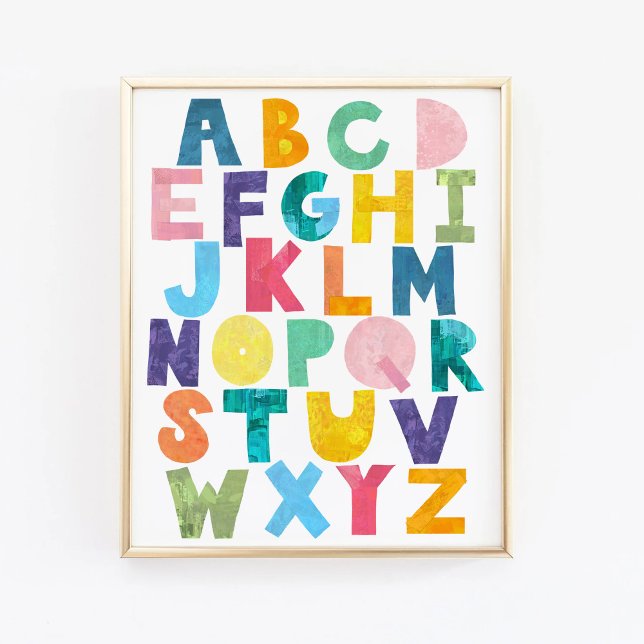Poster Colorful Alphabet Art Print (Criador carregado)