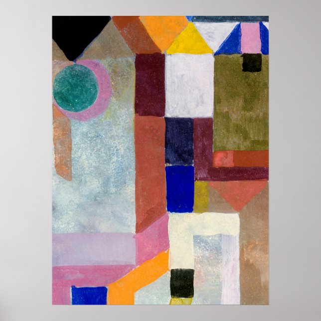 Poster Colorful Architecture (1917) by Paul Klee (Frente)