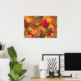 Poster Colorful autumn leaves