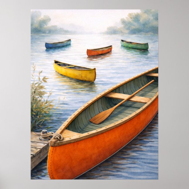 Poster Colorful Canoes (Frente)