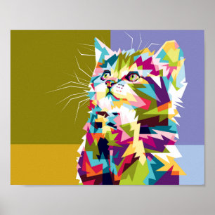 Poster Colorful Cat