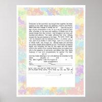 Colorful Conservative Text Ketubah