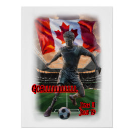 Pôster Colorful Design about a Football Celebration on a