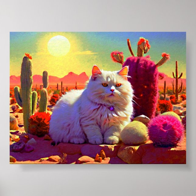 Poster Colorful Feline Wall Art for Cat Lovers (Frente)