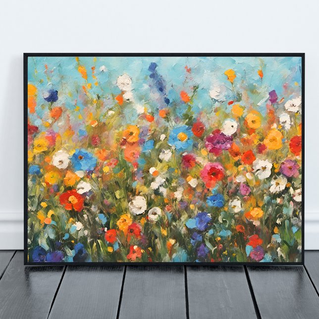 Poster Colorful Field of Wildflowers unframed (Criador carregado)