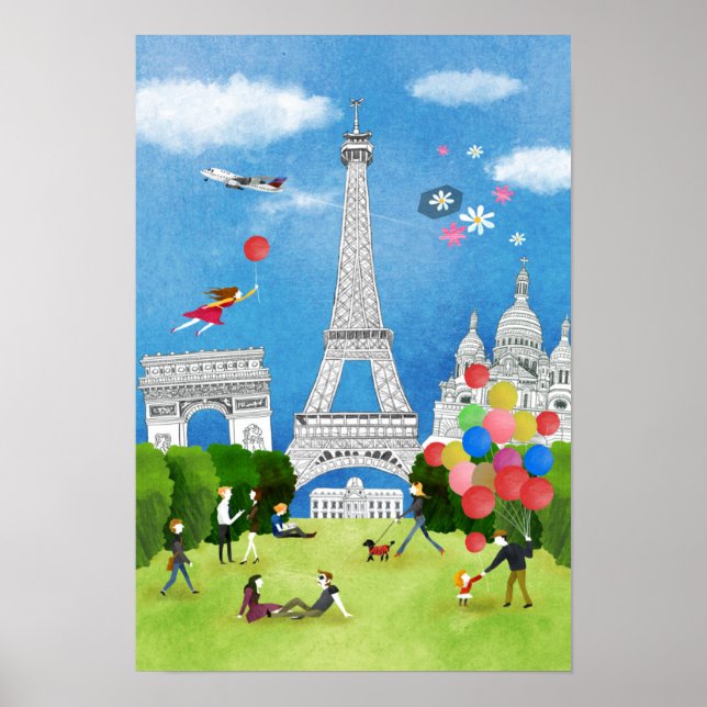 Poster Colorful France (Frente)
