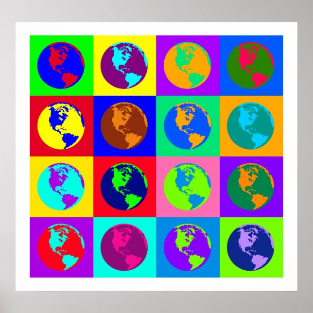 Poster Colorful Globes I (Frente)