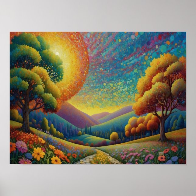 Poster Colorful Meadow Art (Frente)