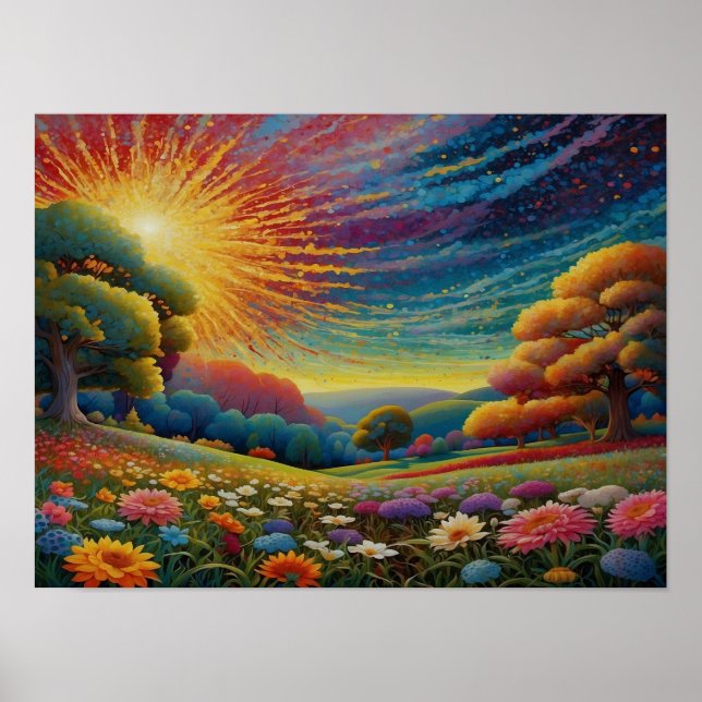 Poster Colorful Meadow Art (Frente)