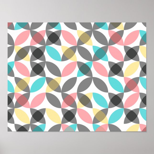 Poster Colorful, modern, cheerful circular geometric (Frente)