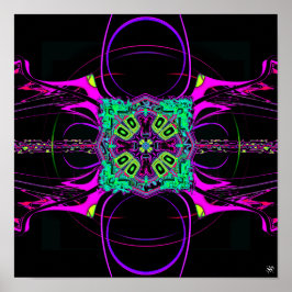Poster Colorful pattern (Organic Spaceship)