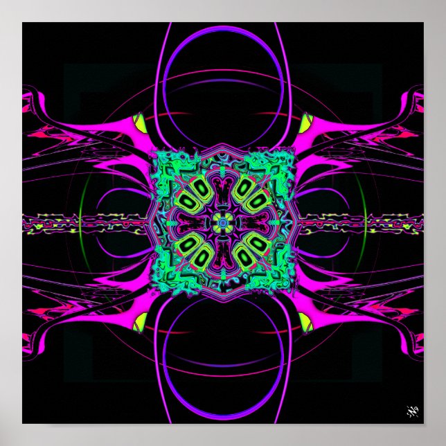 Poster Colorful pattern (Organic Spaceship) (Frente)