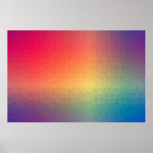 Poster Colorful rainbow gradient geometric