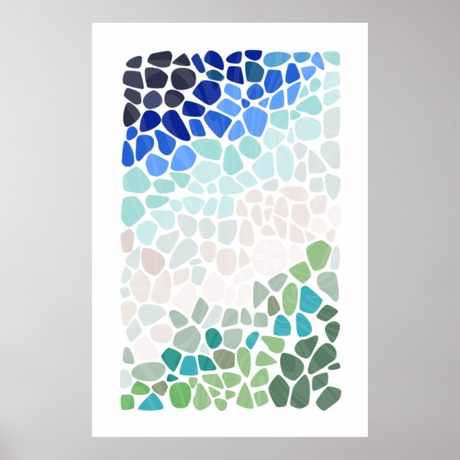 Poster Colorful Sea Glass (Frente)
