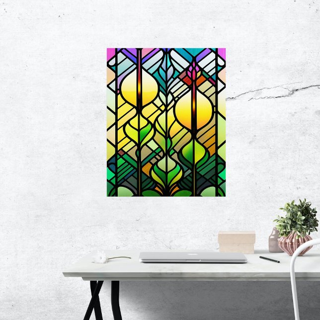 Poster Colorful Stained Glass Illustration (Criador carregado)
