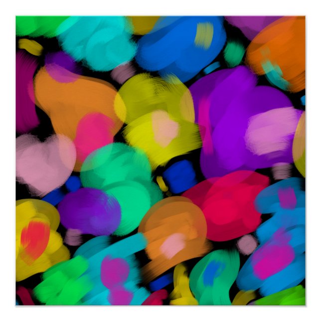 Pôster Colorful watercolor print (Frente)