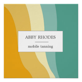 Pôster Colorful wave lines personalized