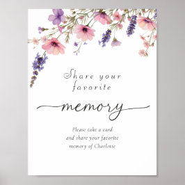 Poster Colorful Wildflower "Share your favorite memory"