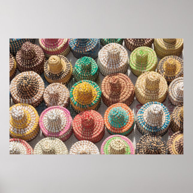 Poster Colorful Woven Hats (Frente)